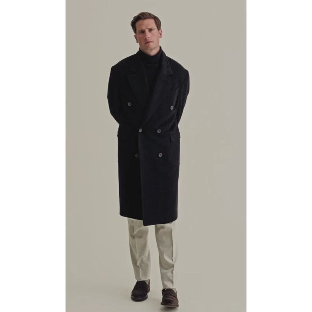 Loro Piana Storm System  rain protection CASHMERE DOUBLE BREASTED OVERCOAT XXL